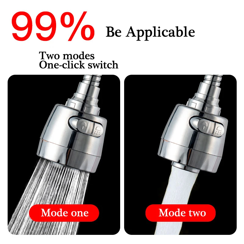 

Kitchen Faucet Aerator 2/3 Modes 360 Degree adjustable Water Filter Diffuser Water Saving Nozzle Faucet Connector Lengthen