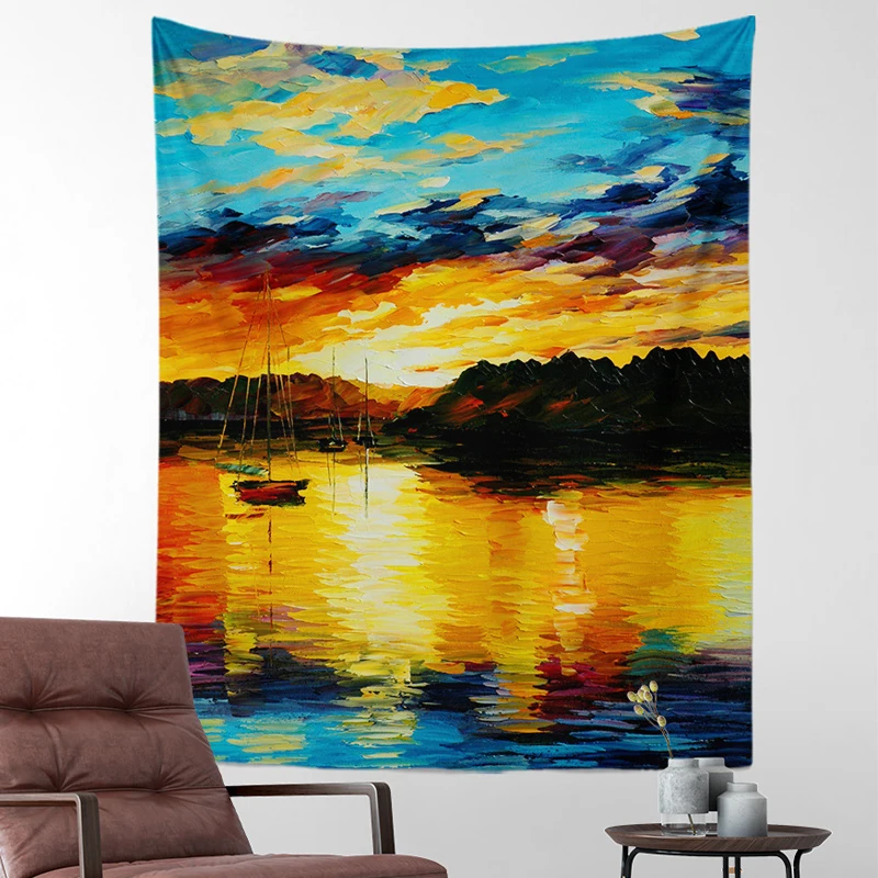 Картина маслом Звездная ночь гобелен абстрактная картина настенное искусство 3D