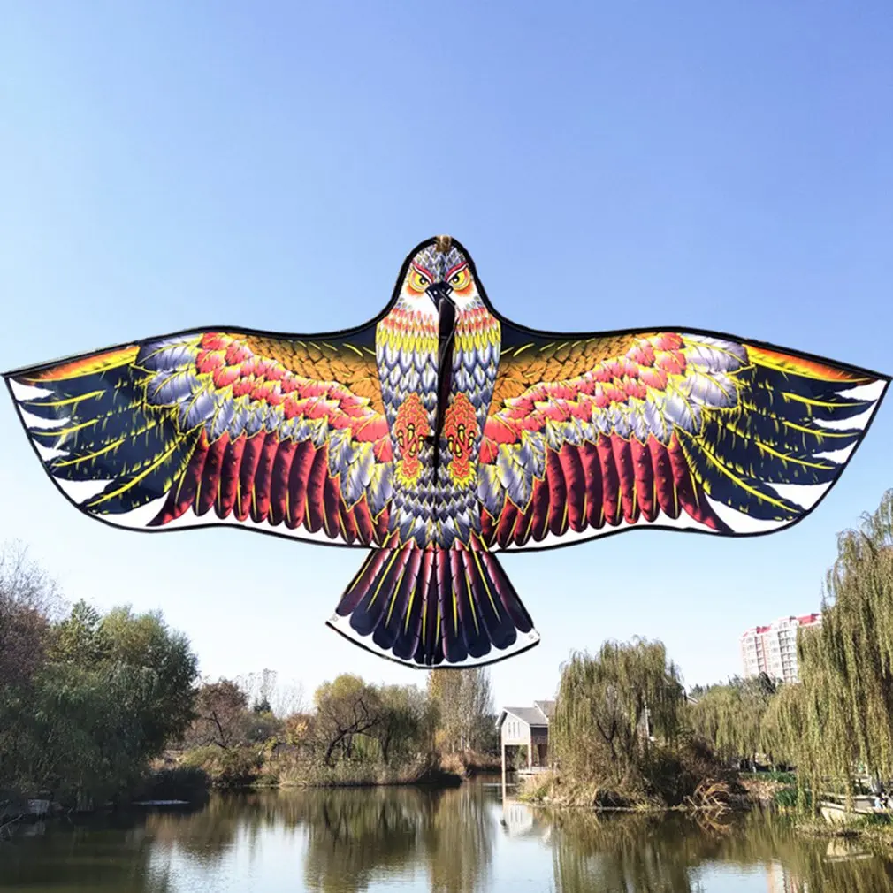 

Flying Bird Kites Garden Cloth Toys 1.2m Flat Eagle Kite Children Flying Bird Kites Windsock Outdoor Toys For Kids Gift