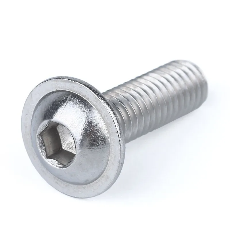 5-50pcs m2 m2.5 M3 M4 M5 M6 m8 m10 304 Stainless Steel Hex Hexagon Socket Round Button Flange Head With Washer Collar Screw Bolt |
