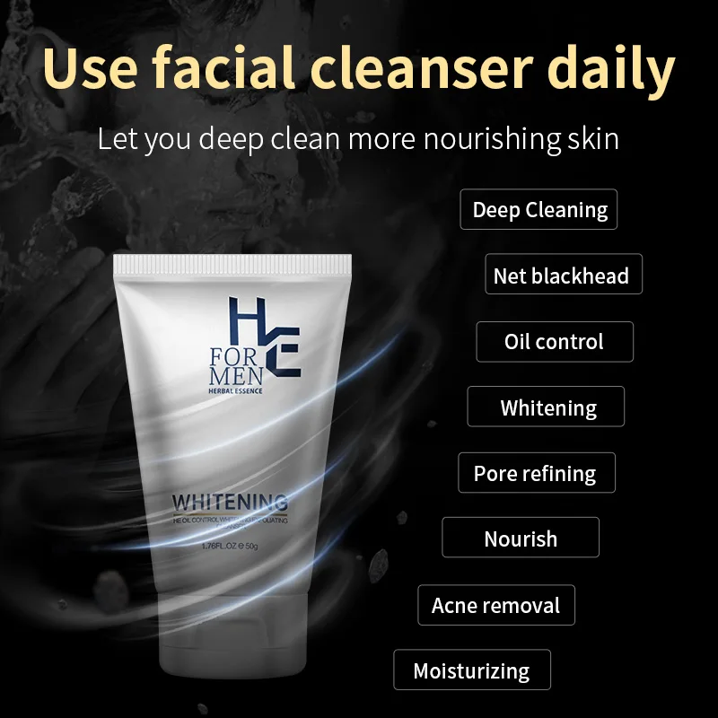 50 г мужское Отбеливающее очищающее средство для контроля жирности очистка и