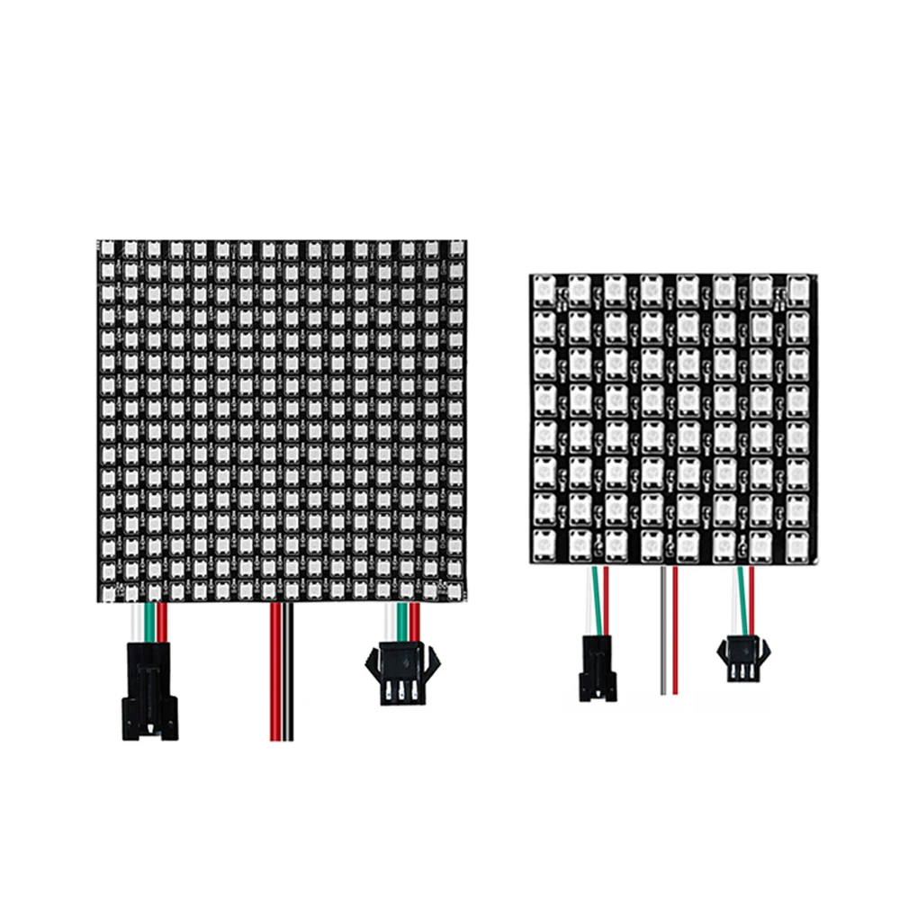 DC5V WS2812B Led Digital Panel Module Matrix Flexible Screen 5050 RGB Individually Addressable Pixels 8*8/16*16 IP30 | Освещение