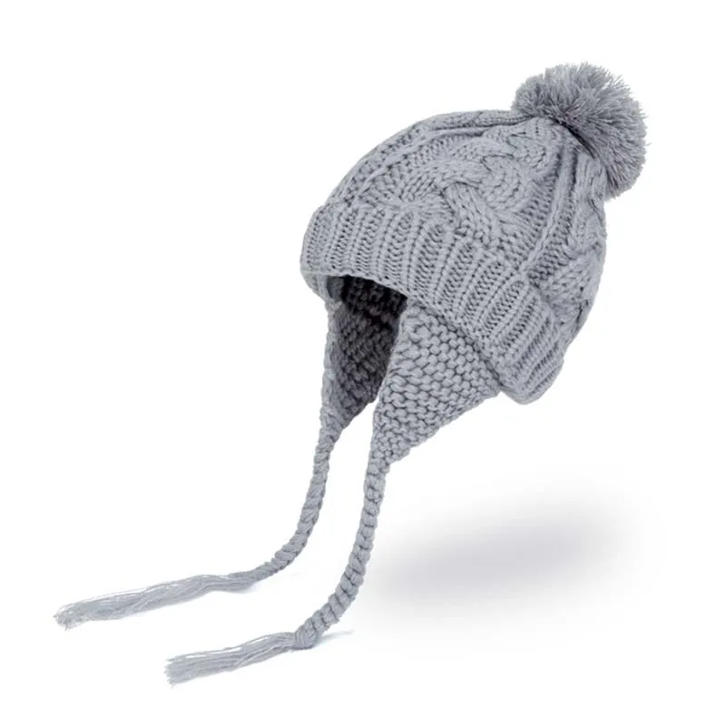 

Baby Pom pom Winter Hat For Boys Girls Ball Hat Kids Warm Knitted Hat Newborn Beanie Cap Fashion Cute Infant Cap