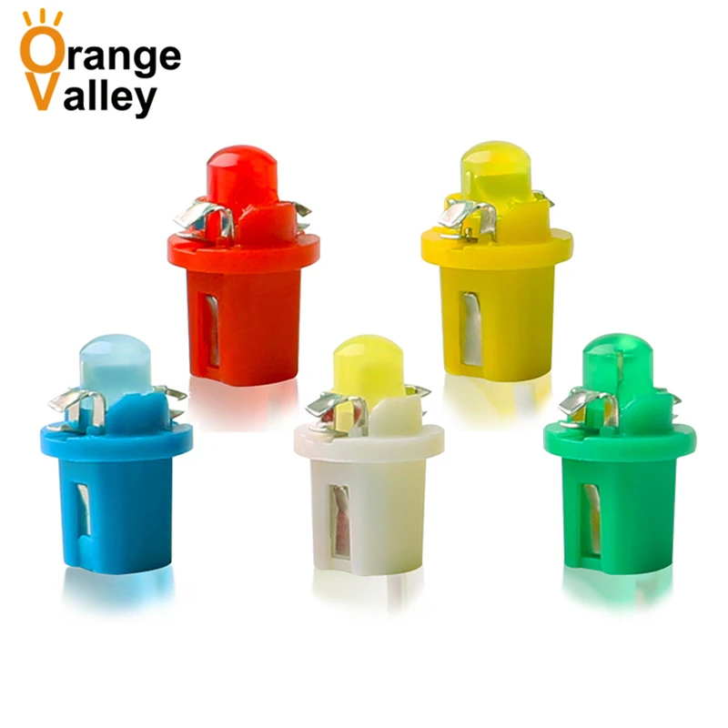 

500pcs Instrument Light T5 T3 T4.2 T4.7 B8.5 1 SMD LED Ceramic Car Auto Side Wedge Gauge Dashboard Lamp Bulb DC12V