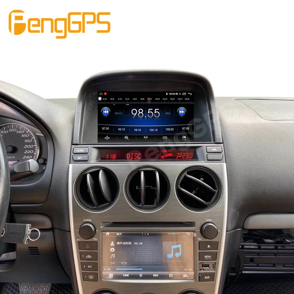8-дюймовый автомобильный радиоприемник Android 13 GPS-навигация для Mazda 6 2002-2008