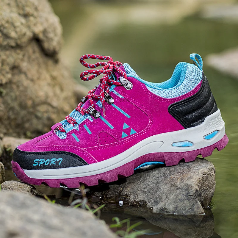 Мужские и женские кроссовки Camel Jinge красные дышащие для походов Нескользящие