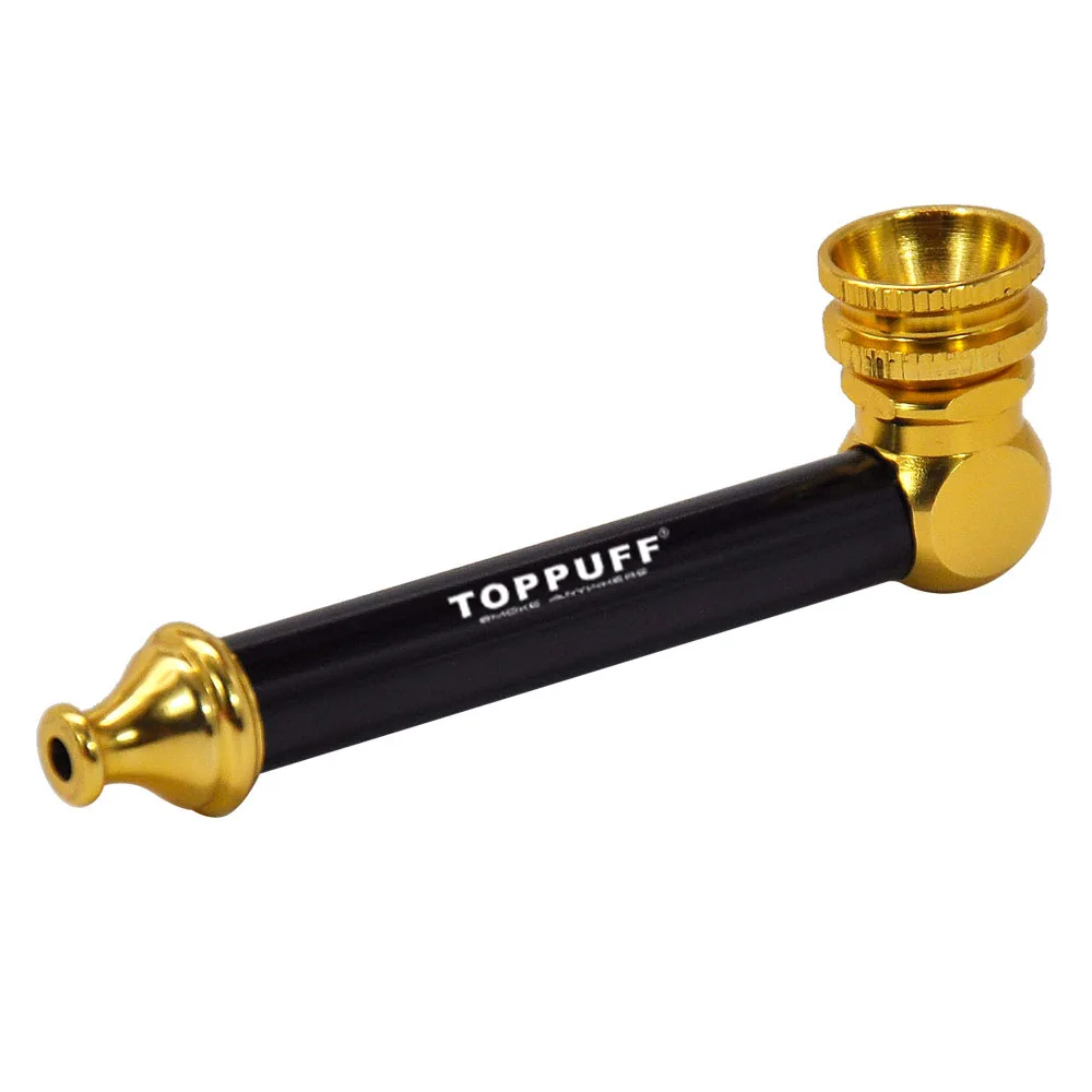 

TOPPUFF Mini Metal Tobacco Smoking Pipe With Aluminum Bowl Elegant Mature Metal Tobacco Smoke Pipes For Herb Grinder Accessories