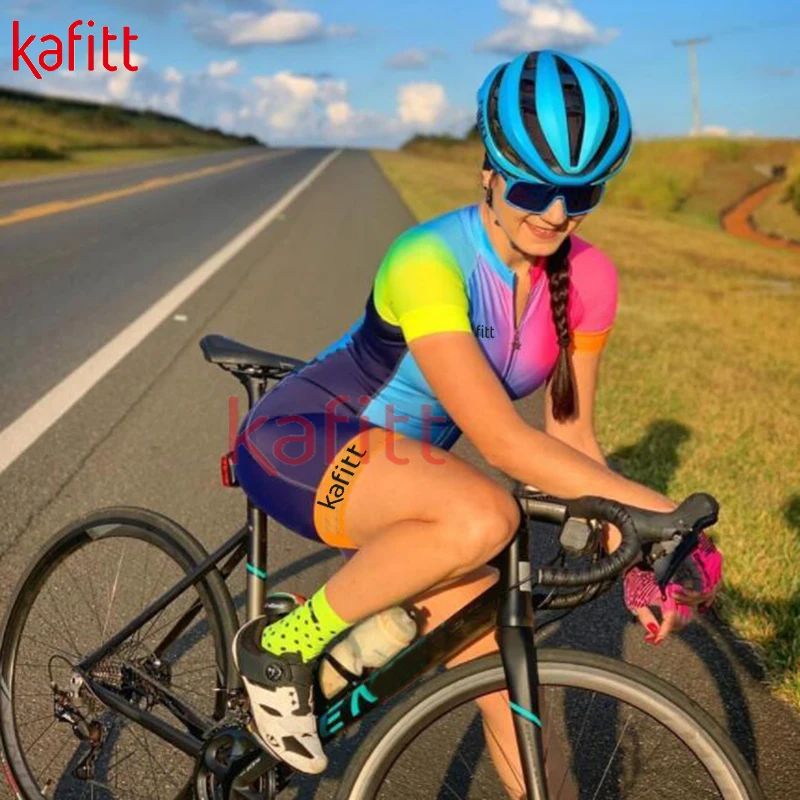 Костюм для велоспорта Kafitt женский летний тренировочный костюм триатлона с