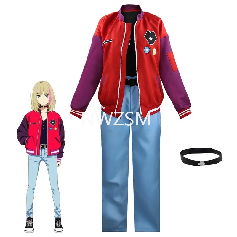 

Anime WONDER EGG PRIORITY Kawai Rika Jacket Same Type Kawai Cosplay Costume Red Jacket High Quality Coat Daily Outfits