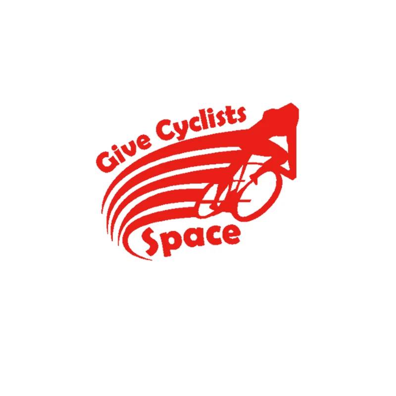 

Giving Cyclists Space 14cm x 10cm Funny Sticker Car Wall Window Vinyl Decals