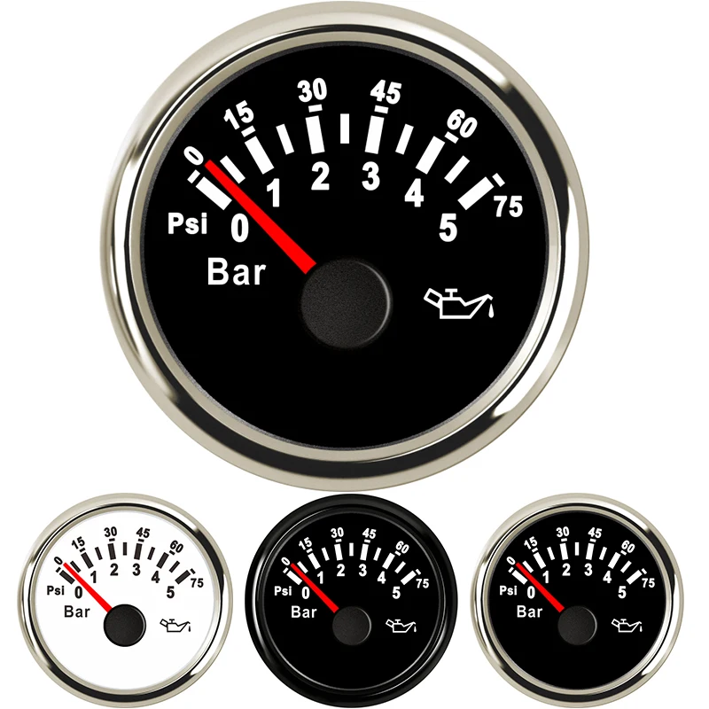 

Манометр для автомобиля и яхты, 0-5 бар, 0-10 бар, 52 мм