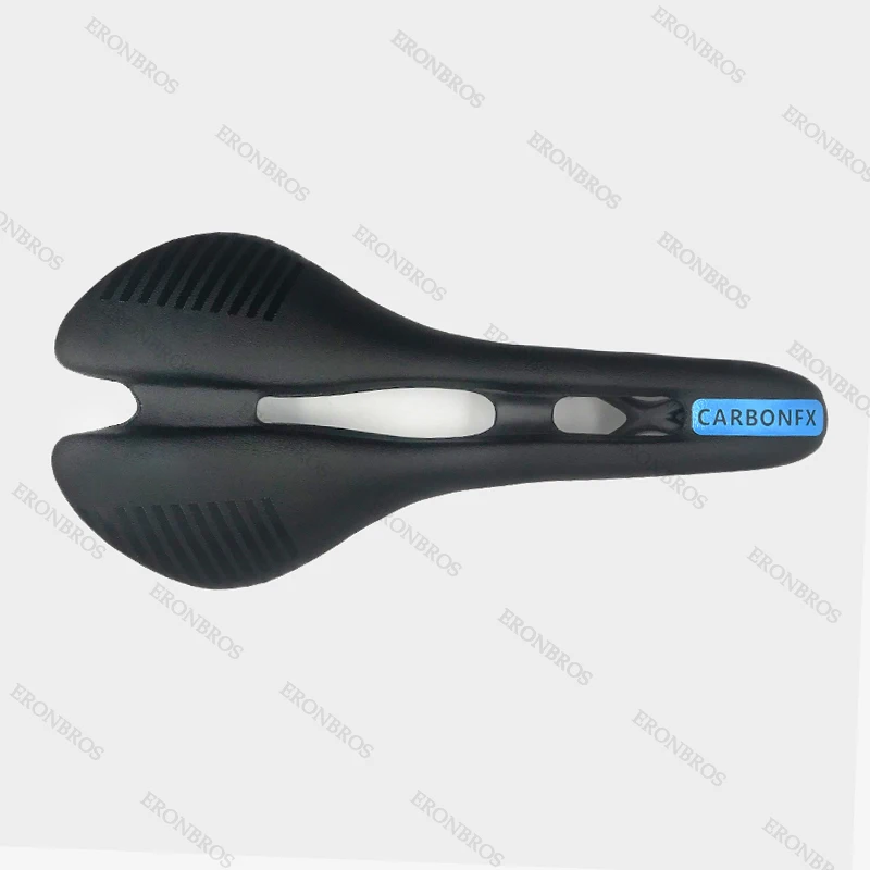 white blue Ultralight Selle full Carbon Saddle Bicycle vtt racing seat Wave Road Bike Saddle for men sans cycling Seat mat bike Spare Parts - Цвет: white blue