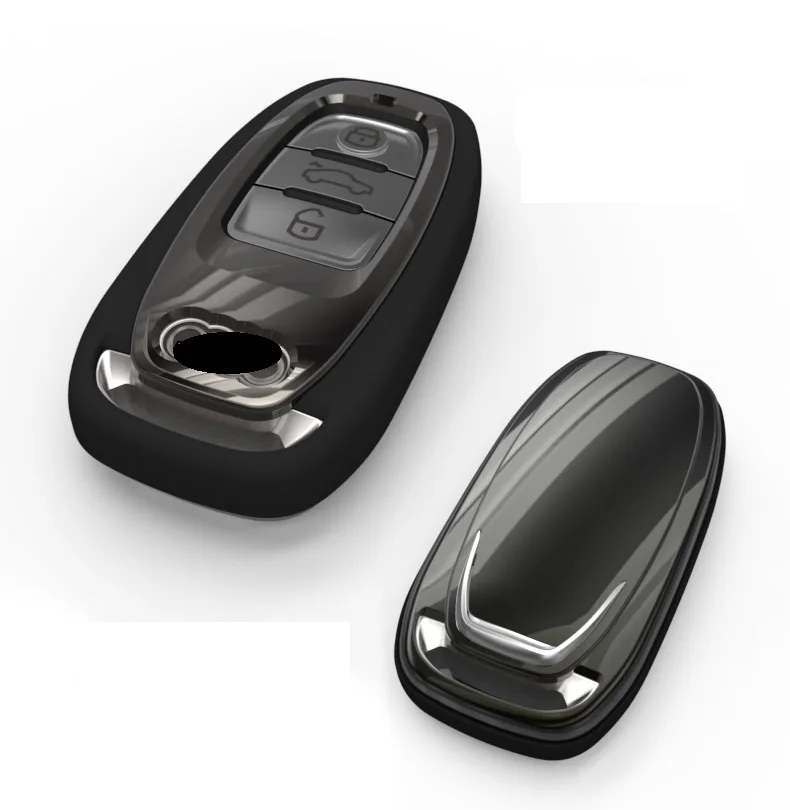 Fob цепочка для ключей держатель ключа автомобиля чехол Обложка Audi B6 B7 B8 A4 A5 A6 A7 A8 Q5