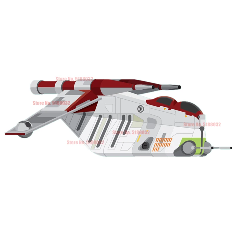 

1228PCS 7 Figures Star Space Wars Republic Gunship Droid Aircraft Model Building Blocks Bricks Toys Gifts Kid