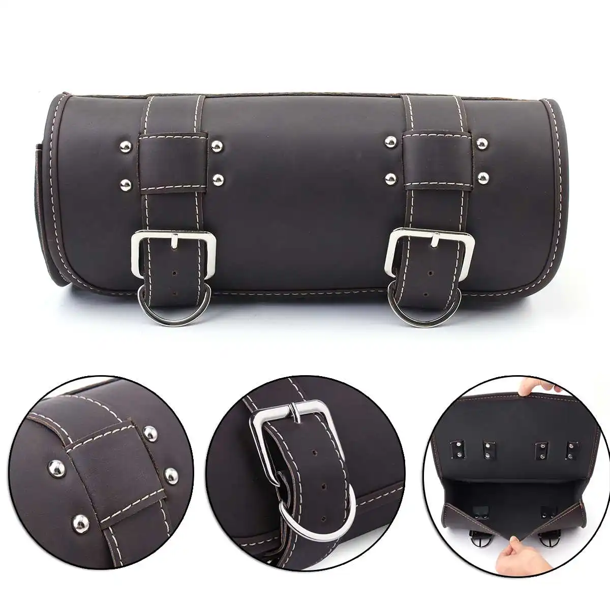 

Universal Motorcycle Front Fork Tool Bag Luggage Saddlebag Storage Pouch Cafe Racer Handlebar Hanging Bag For Chopper Bobber