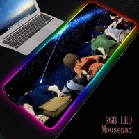 mrgbest blue space animation mouse pad non slip belt locking edge mouse pad natural rubber muse keyboard desk pad game office