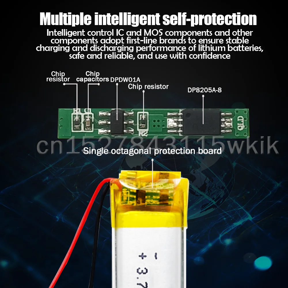 601235 3 7 в 300 мА · ч Φ для MP3 MP4 GPS PSP Bluetooth-гарнитура ручка записи смарт-браслет Lipo Cell |