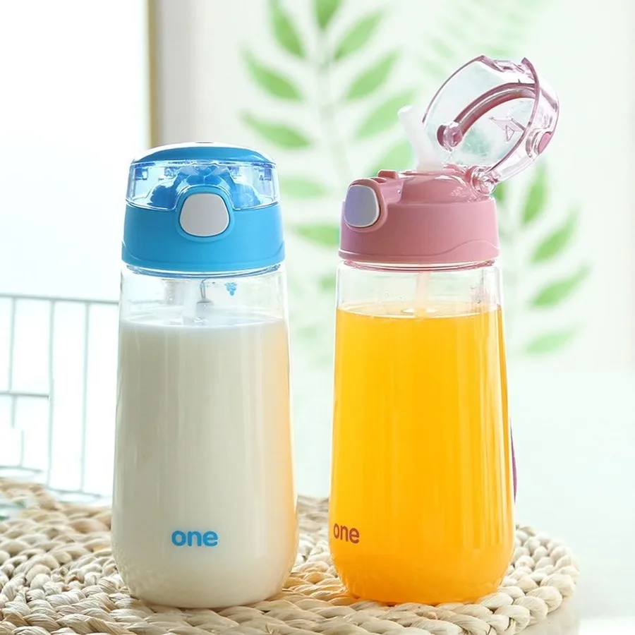 Детская стакан для воды основной с соломинкой короткая Минималистичная бутылка