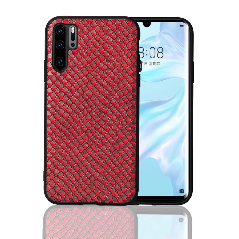 Cowhide Phone Case For Huawei P20 P30 lite Mate 10 20 Pro Y9 P smart 2019 Snake Texture Cover Honor 8X 9 case | Мобильные телефоны