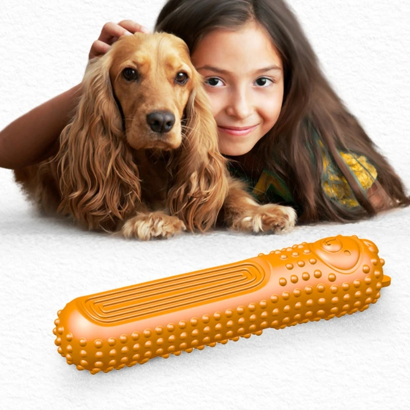 

Pet Dog Teething Chewing Durable TPR Molar Stick Puppy Dental Care Brushing Cleaning Tool Interactive Toys