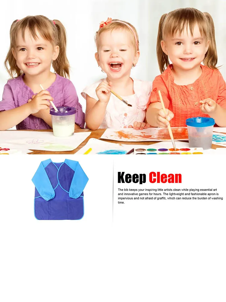 

Children Art Smocks Impervious Artist Painting Aprons Suitable For Children Aged 3-8 To Carry Out Innovative Painting Activities