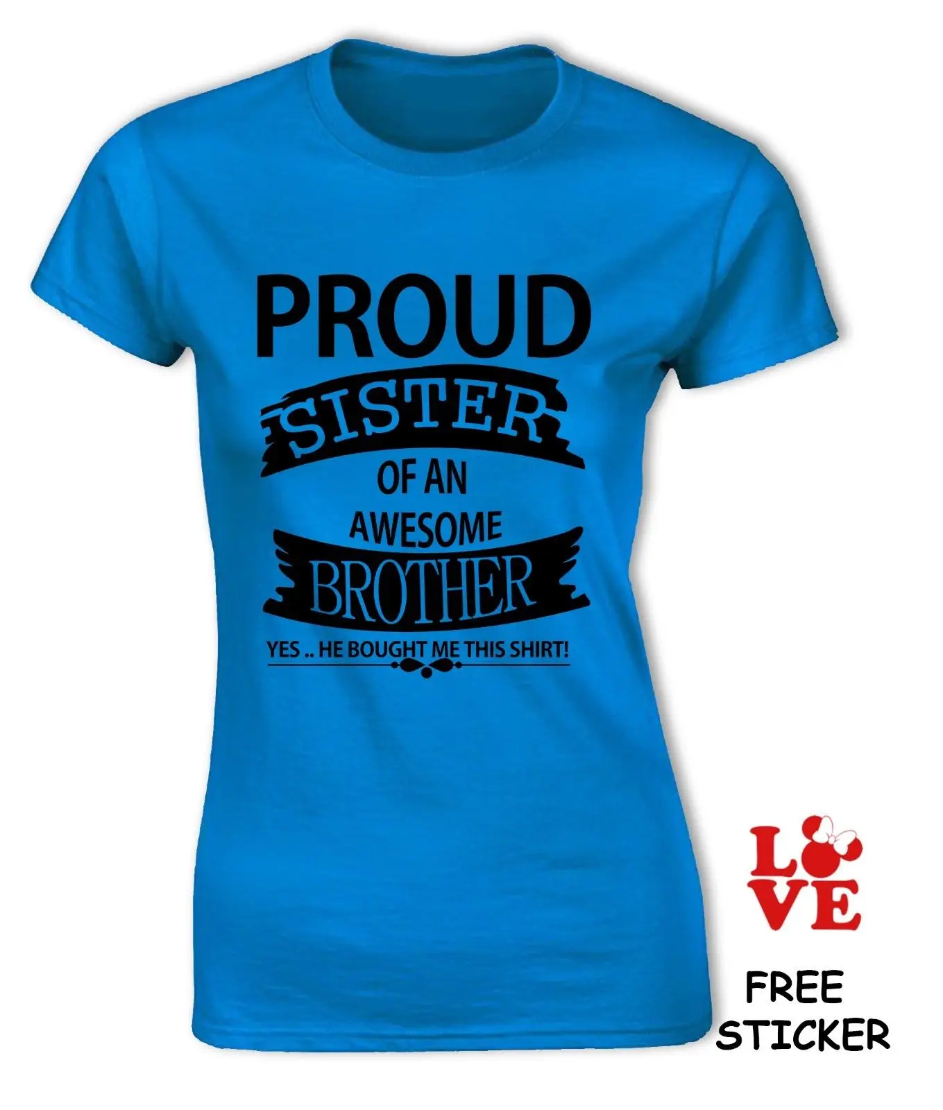 Забавная футболка с надписью Proud Sister подарок на день рождения семейная Humour Present