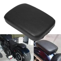 black pillion pad seat with 8 suction cup solo rear seat passenger saddle for motorcycles modification accessories