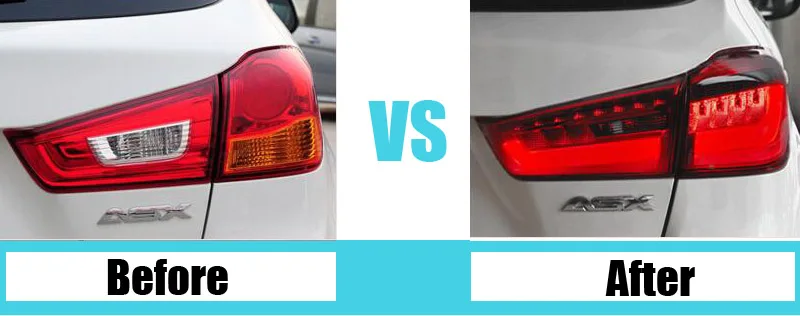 Автомобильный Стайлинг для Mitsubishi ASX задние фонари 2011- для ASX RVR светодиодный задний фонарь противотуманная фара DRL+ тормоз+ Парк+ Сигнальные огни Светодиодный