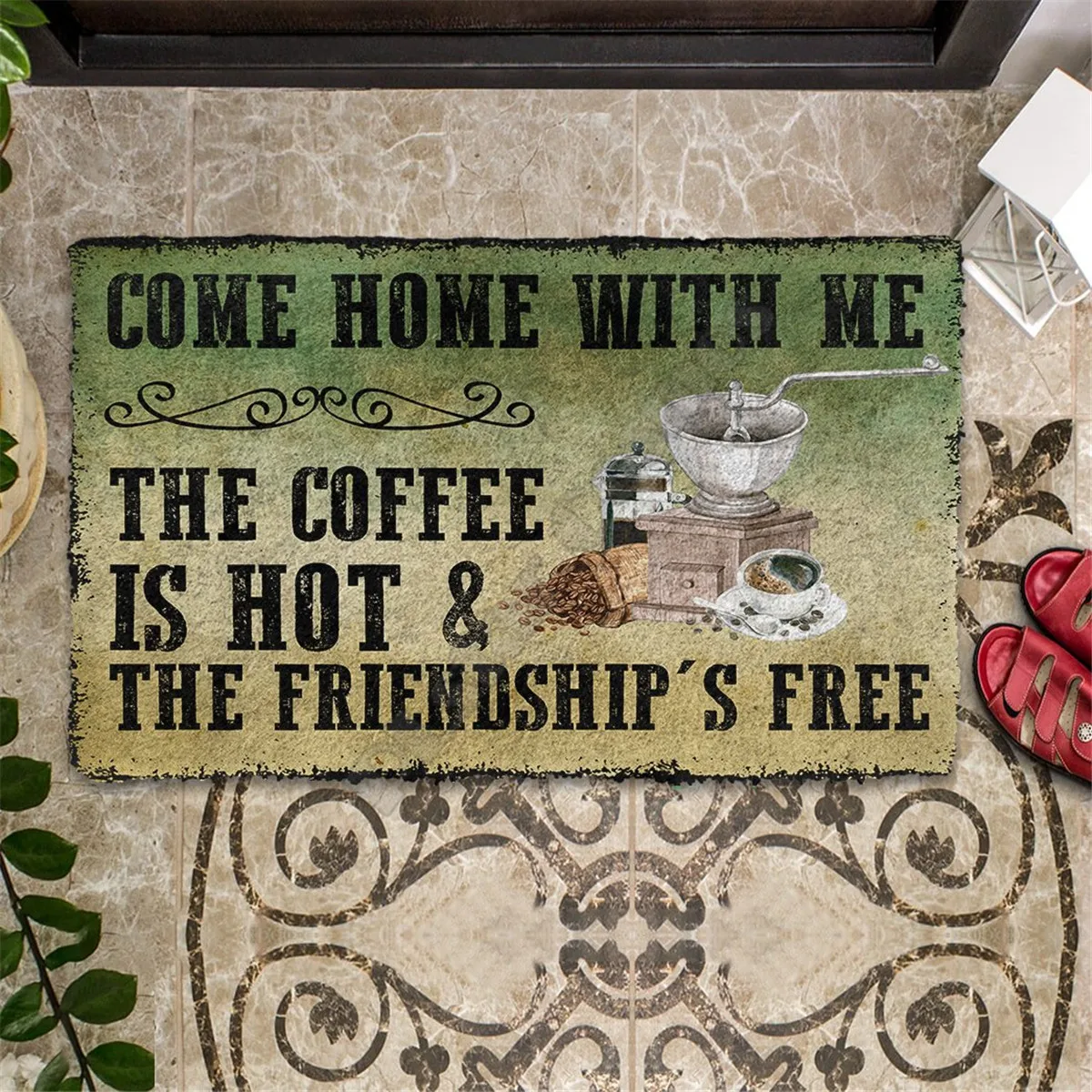 

3D Printed Come Home With Beer Doormat Door Floor Mats Carpet Decor Porch Doormat