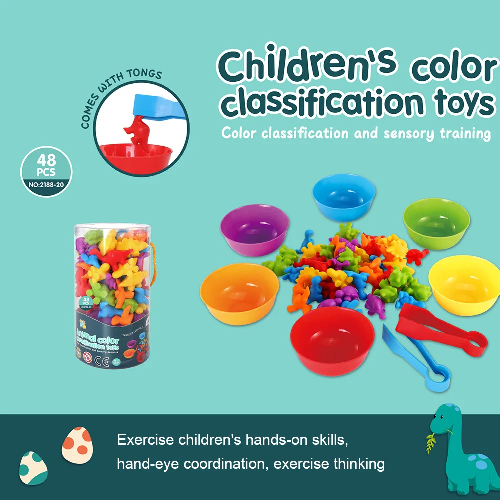 

Kid Rainbow Matching Game Animal Cognition Rainbow Color Sort Fine Motor Training Montessori Sensory Education Puzzle Toy Gift