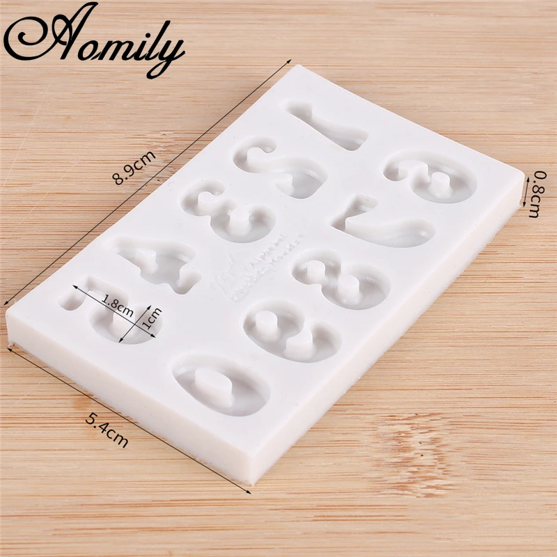 Aomily 0-9 Digital Fondant Mold Cake Decorating Sugar Craft Chocolate Moulds Tools Silicone Molds | Дом и сад