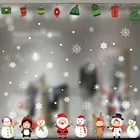 -Мультяшные рождественские наклейки для витрины, съемные Санта Клаус Снеговик домашний декор наклейка клейкая Новогодняя стеклянная роспись F9