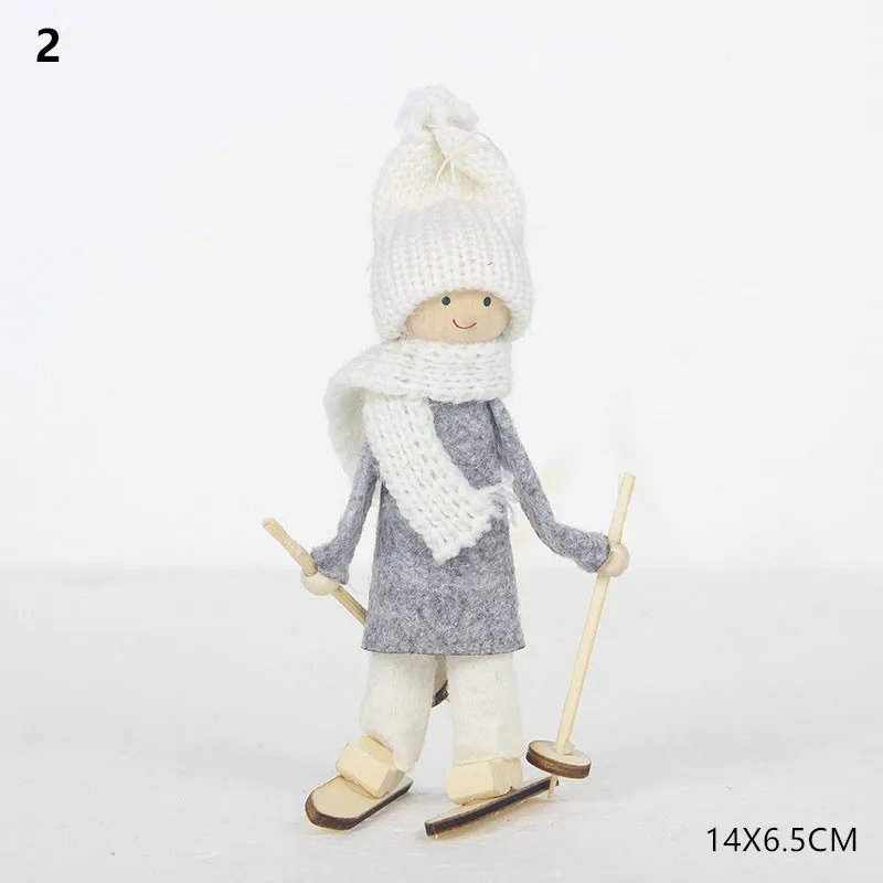 A2-white hat Новинка года, новогодняя, Рождественская Кукла-ангел, Рождественская елка, украшение для дома, Рождественский милый подарок для детей, Noel Natal Navidad - Цвет: A2-white hat