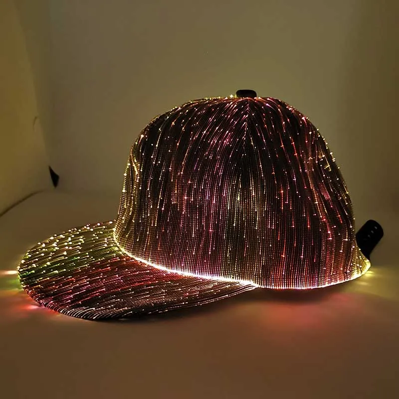 Бейсболка унисекс со светодиодной подсветкой быстросохнущая шапка с