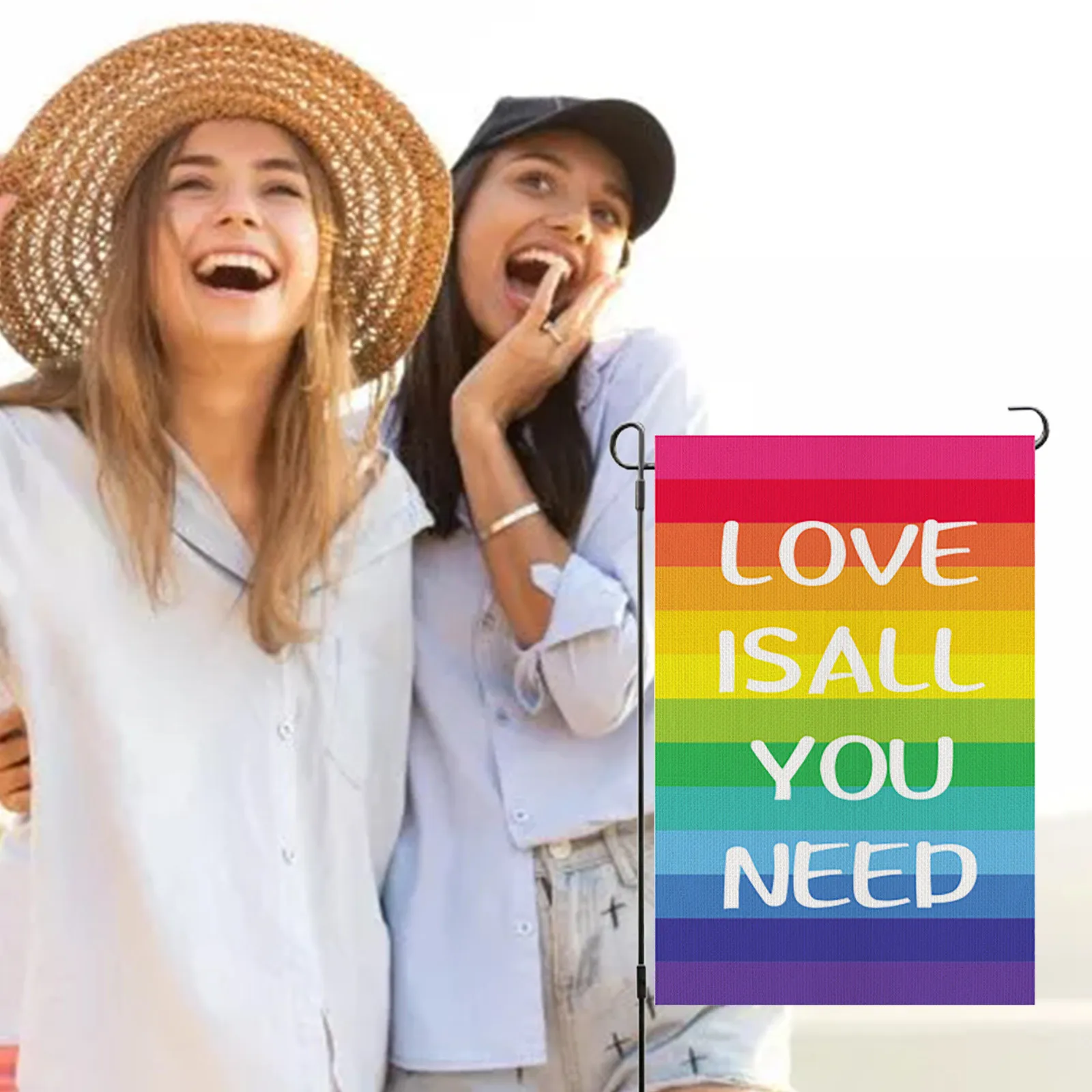 

1pc Bright And Non-fading Outdoor Garden Decoration Banner Rainbow Garden Courtyard Banner Outdoor Garden House Decoration#X