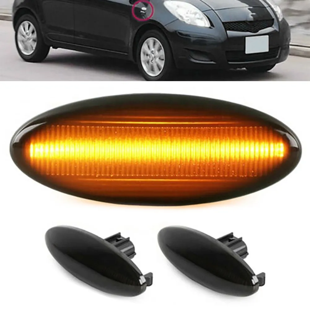

12V DC Turn Signal Side Marker Light 60g ABS Plastic+LED Amber For Toyota Corolla Camry Yaris RAV4 Auris