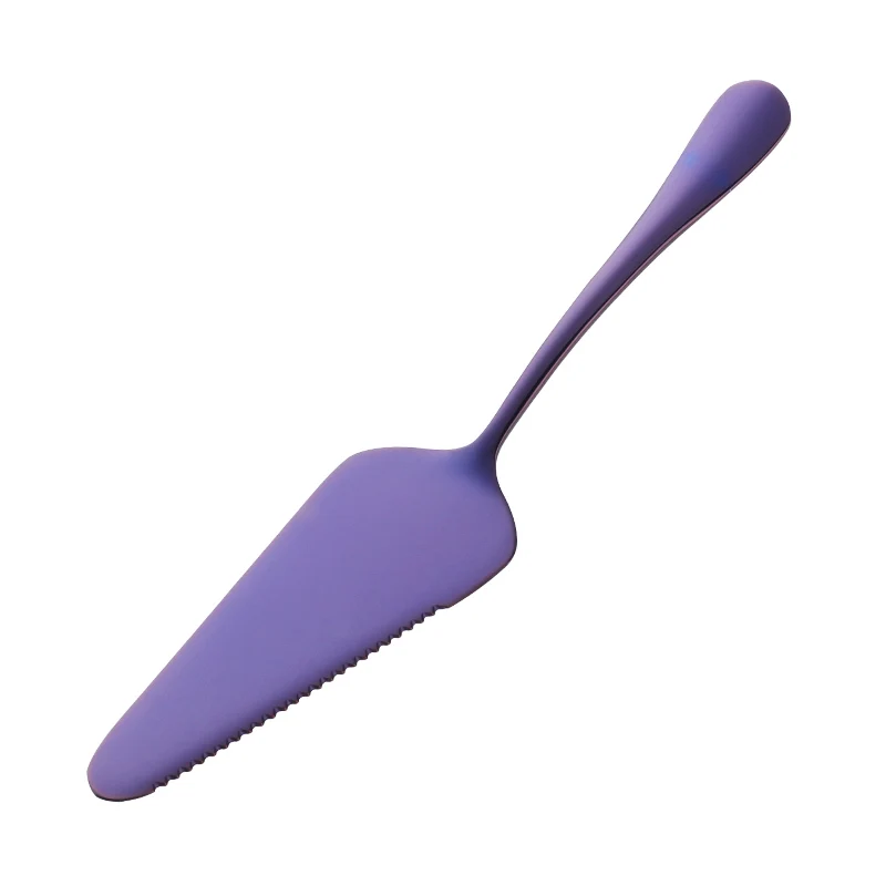 Purple 9,25 ''304 нержавеющая сталь Торт Пицца лопатка для торта нож 9 цветов масло нож торт для пирога/пиццы/сыра обслуживание инструменты лопатки - Цвет: Purple