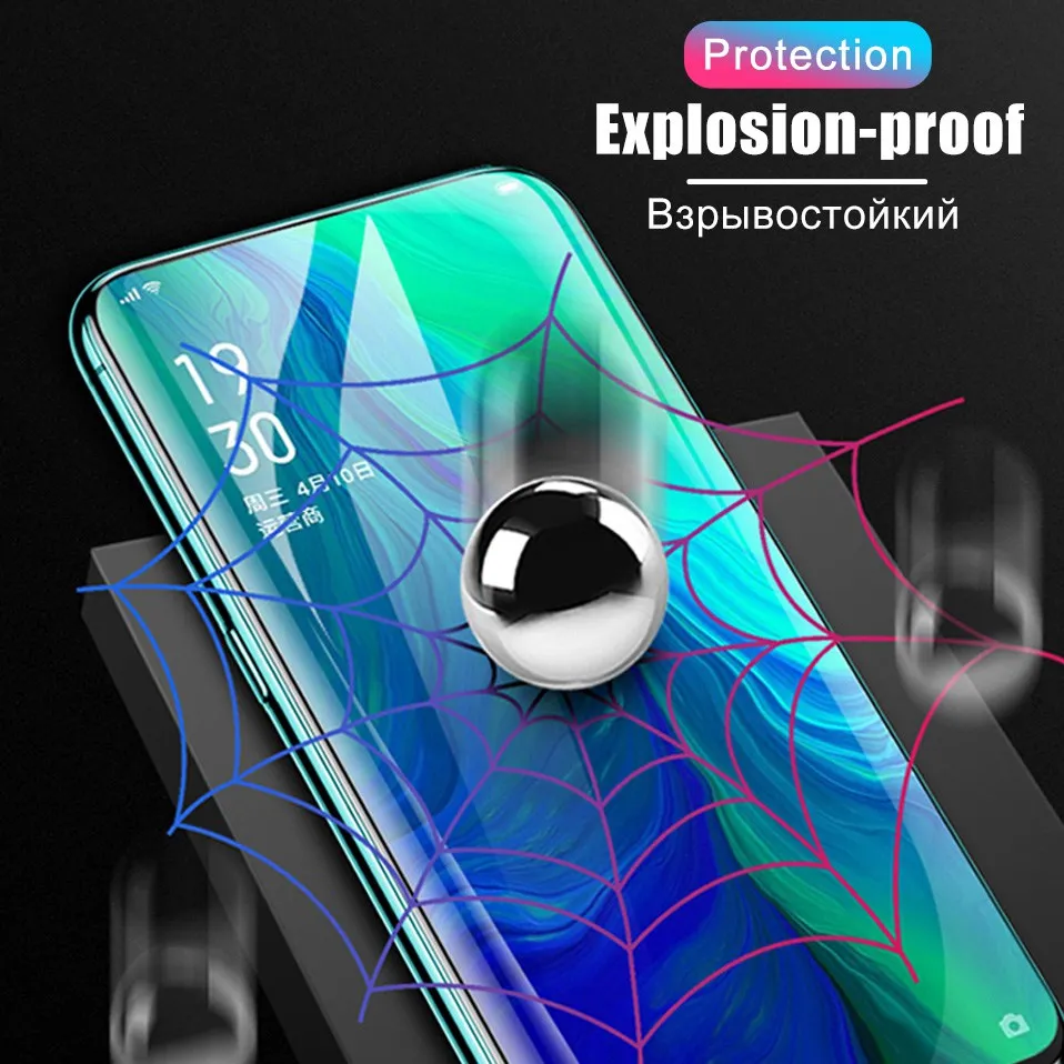 6D закаленное стекло для OPPO Reno 2Z 2 Reno2 Z Защитное экрана полное покрытие Realme 5 Pro X Q C2 A9