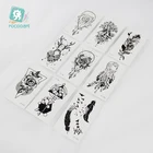 Черные Имитационные татуировки для боди-арта для мужчин, женщин, Ловец снов, перья, татуировки для детей, водостойкие Временные татуировки, наклейки