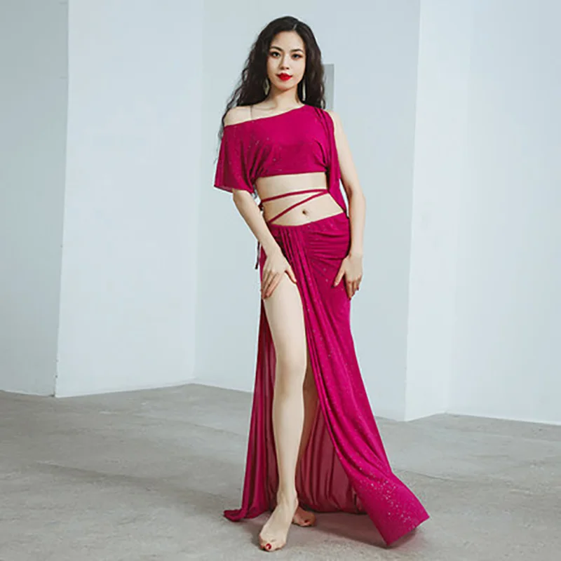 

Sexy Belly Dance 2021 Summer New Breathable Soft and Quick-Drying Belly Dance Practice Clothes Suit Belly Dance Performance Set