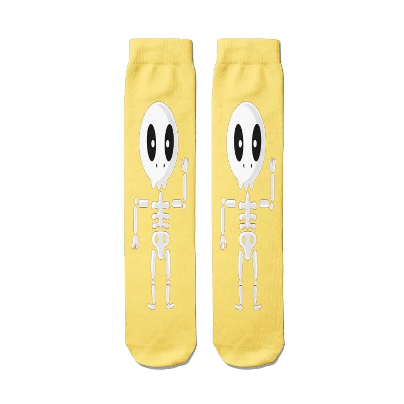 

Halloween Horror Skeleton Claw Skull Bone Socks Cotton Happy Funny Party Socks Women's Cosplay Funky Colorful Socks Medias
