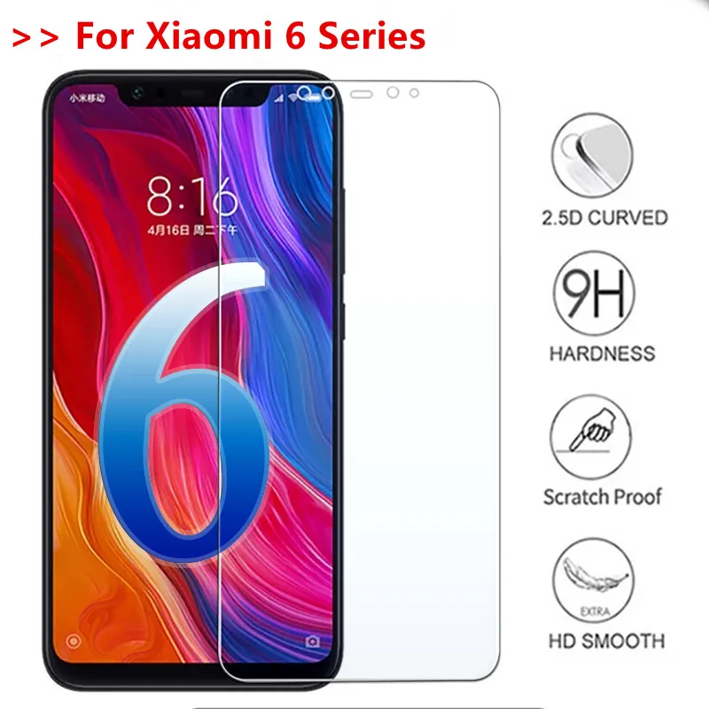 Защитное стекло 9H для xiaomi Redmi 6a 5a 6 pro Note 7 Защитная пленка экрана Mi 6X A2 легкое