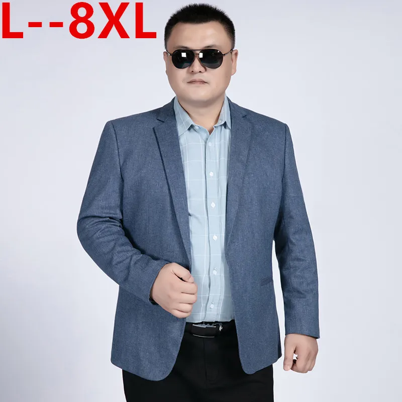 Мужской пиджак с длинным рукавом приталенный большого размера 10XL 8XL 6XL 5XL для