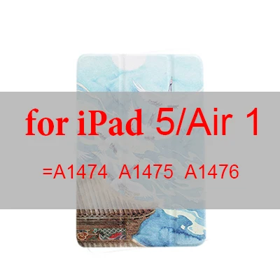 Магнитный флип-чехол с рисунком крана для iPad pro 11 10,5 12,9 9,7 планшет умный защитный чехол для iPad 9,7 Mini 1 2 3 4 5 - Цвет: for ipad 5
