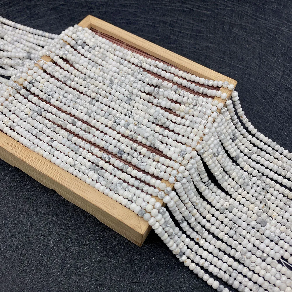 

Wholesale Natural Stone Beads White Turquoise Beads for Men Women for Jewelry Making Beads Necklace Bracelets DIY Accessories