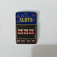 3d mini slots game machine engraving metal badge diy lighter accessories for zp zorro kerosene lighter decoration man gift