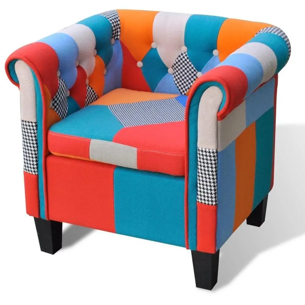 

【AU Warehouse】Furniture Armchair with Patchwork Design Fabric