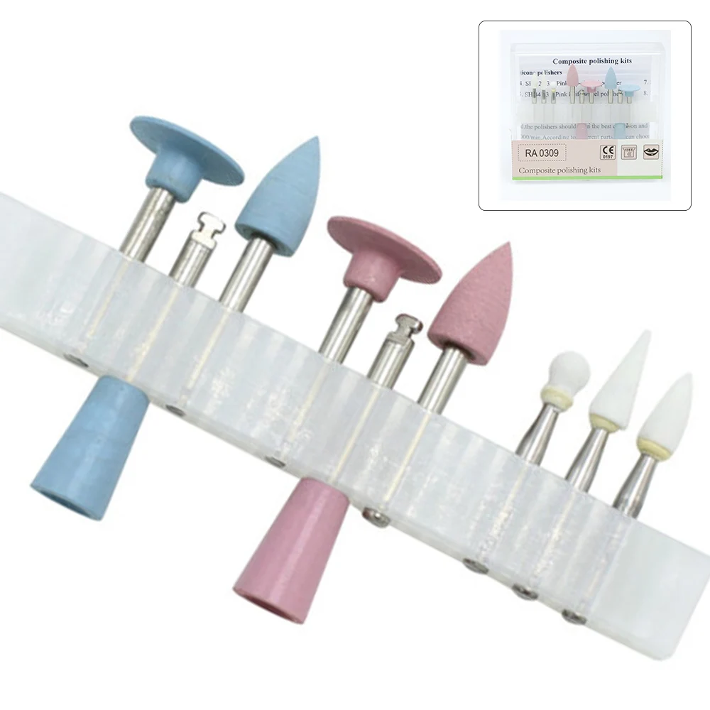 2 коробки композитные полировочные наборы боров силиконовая насадка для