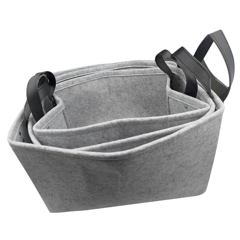 

Fashion Storage Baskets Multifunctional Felt Storage Case Large Capacity Organizer Bags With Handle Dirty Clothes Hamper