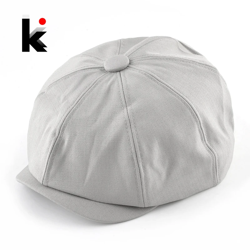 берет мужской Шлем Способа Стиль Повседневная шляпы Хлопка головные уборы